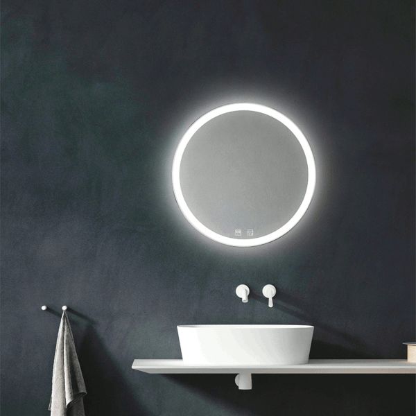 Sudbury Tunable LED Round Bathroom Mirror With Demister